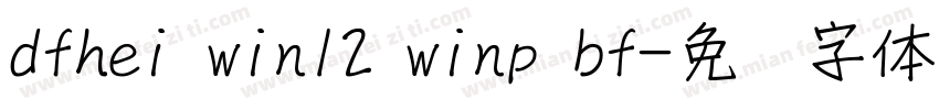 dfhei win12 winp bf字体转换
